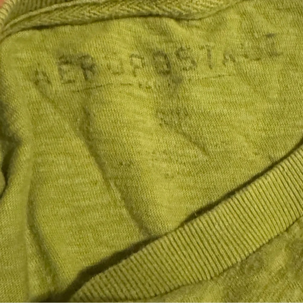 Aeropostale 87 Lime Green Knit Top‎ Size S NWOT Y2k 2000’s Classic - Picture 3 of 6